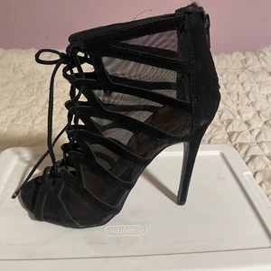 Steve Madde, strappy black lace up heels!!